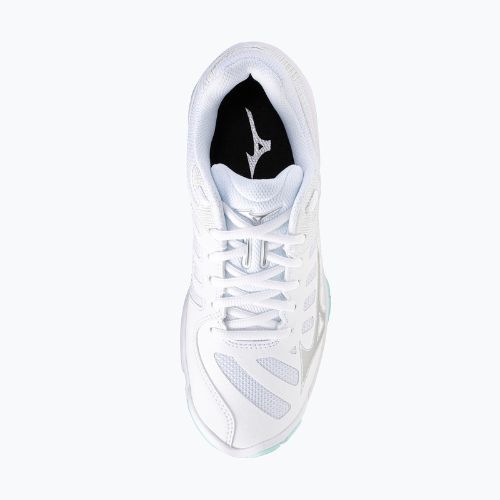 Încălțăminte de volei pentru femei Mizuno Wave Voltage 2 white/blue tint