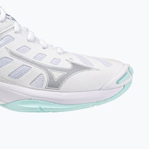 Încălțăminte de volei pentru femei Mizuno Wave Voltage 2 white/blue tint