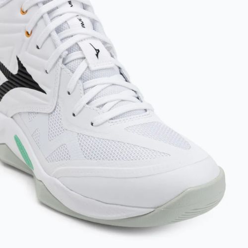 Încălțăminte de volei Mizuno Wave Momentum Pro Mid white/black/frozen emerald