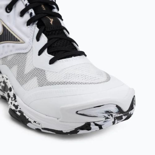 Încălțăminte de volei Mizuno Wave Momentum Elite Mid white/black/gold