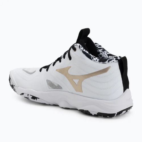 Încălțăminte de volei Mizuno Wave Momentum Elite Mid white/black/gold