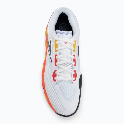Încălțăminte de tenis Mizuno Wave Enforce Tour 6 AC white/fiery coral 2/citrus