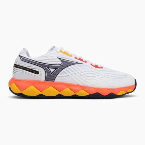 Încălțăminte de tenis Mizuno Wave Enforce Tour 6 AC white/fiery coral 2/citrus