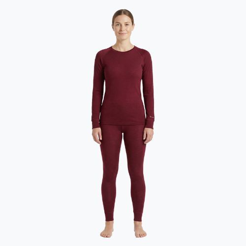 Set de lenjerie termoactivă pentru femei WOOLCANO Merino SET0543 burgundy