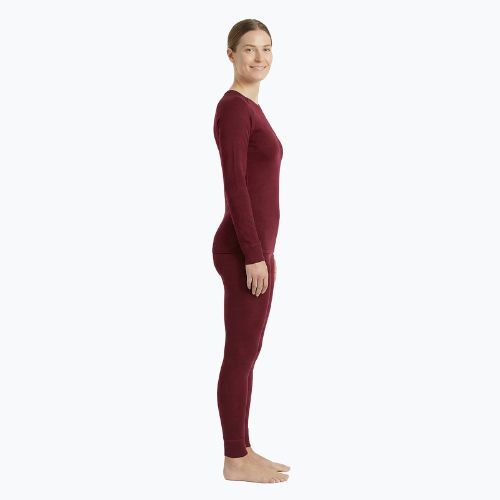 Set de lenjerie termoactivă pentru femei WOOLCANO Merino SET0543 burgundy