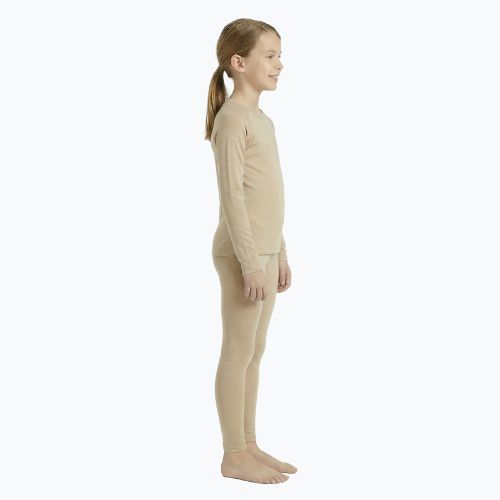 Set de lenjerie termoactivă pentru copii WOOLCANO Merino SET0683 beige
