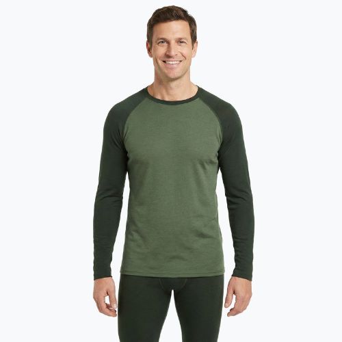 Set de lenjerie termoactivă pentru bărbați WOOLCANO termoaktywna Merino SET0978 khaki