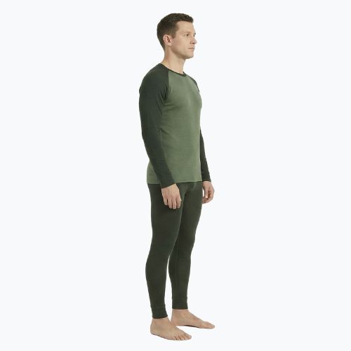 Set de lenjerie termoactivă pentru bărbați WOOLCANO termoaktywna Merino SET0978 khaki