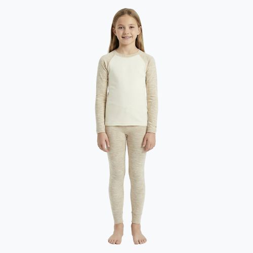 Set de lenjerie termoactivă pentru copii WOOLCANO Merino SET0982 beige