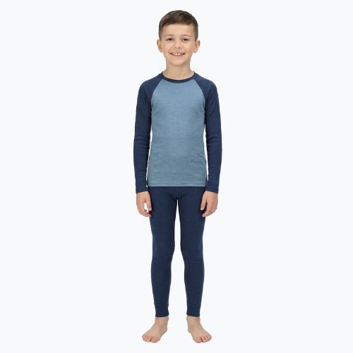 Set de lenjerie termoactivă pentru copii WOOLCANO Merino SET0982 blue