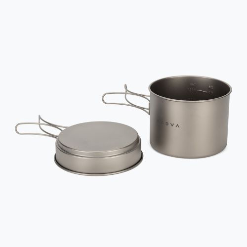 Set de gătit pentru camping KADVA titanium ultralight gray