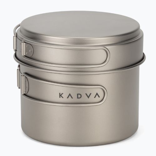 Set de gătit pentru camping KADVA titanium ultralight gray