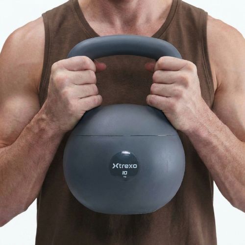 Kettlebell moale XTREXO 10 kg grey