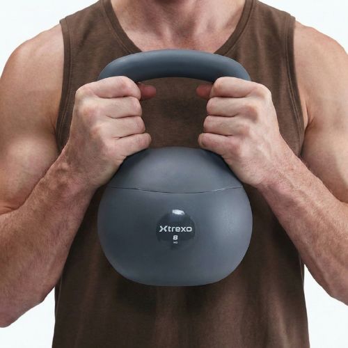Kettlebell moale XTREXO 8 kg grey