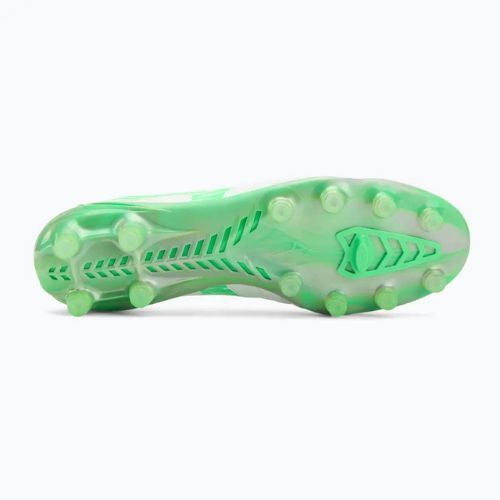 Încălțăminte de fotbal pentru bărbați Mizuno Morelia Neo IV Β Elite MD white/neon green/cool gray 3c