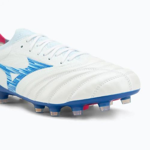 Ghete de fotbal pentru bărbați Mizuno Morelia Neo IV β Japan Fg white/tanager turquoise/pink tetra