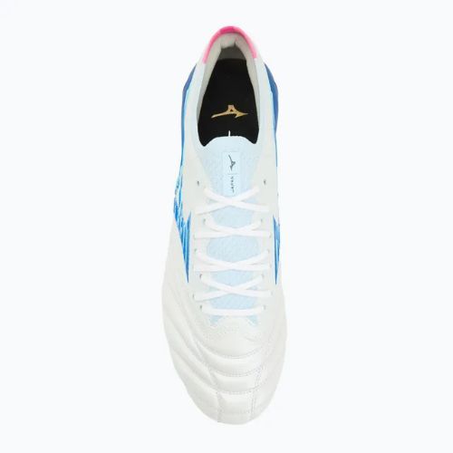 Ghete de fotbal pentru bărbați Mizuno Morelia Neo IV β Japan Fg white/tanager turquoise/pink tetra