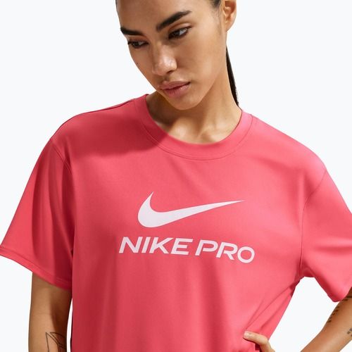 Tricou de antrenament pentru femei Nike Pro Dri-Fit Loose sea coral/white