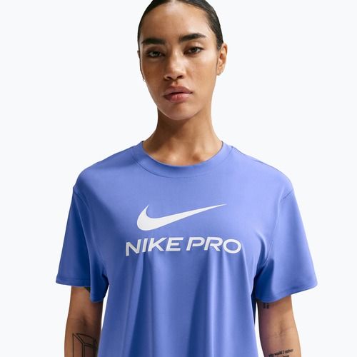 Tricou de antrenament pentru femei Nike Pro Dri-Fit Loose sapphire/white