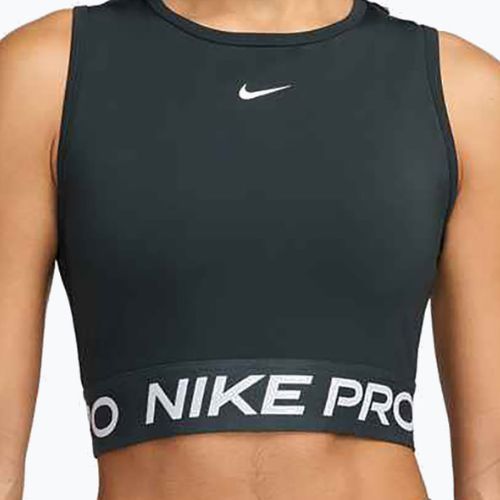Tricou de antrenament pentru femei Nike Pro Dri-Fit seaweed/white