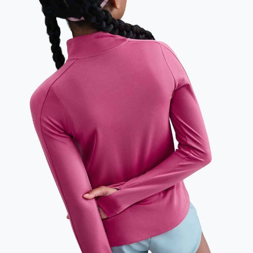 Longsleeve de antrenament pentru copii Nike Dri-Fit 1/4 Zip sweet beet/white