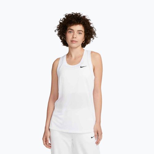 Tricou de antrenament pentru femei Nike Dri-Fit Racerback Tricou white/black