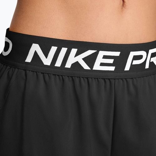 Pantaloni scurți de tenis pentru femei Nike Pro Dri-Fit Mid-Rise Brief-Lined 3" black/white