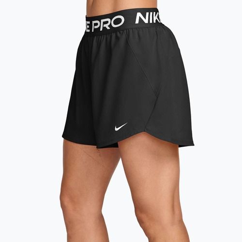 Pantaloni scurți de tenis pentru femei Nike Pro Dri-Fit Mid-Rise Brief-Lined 3" black/white