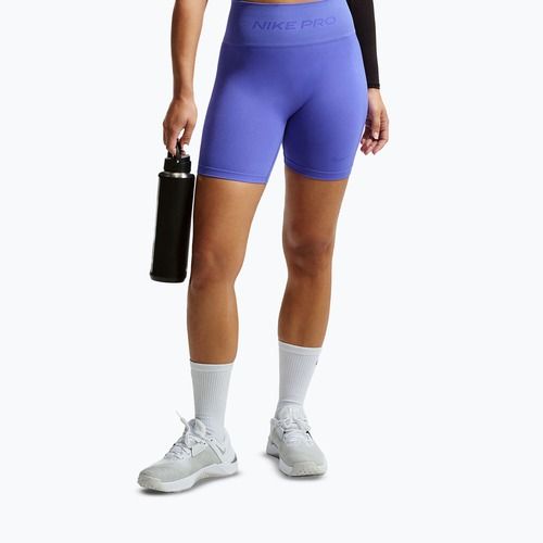 Pantaloni scurți pentru femei Nike Pro Seamless High-Waisted Biker 5" sapphire