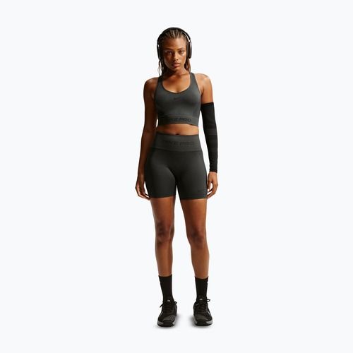 Pantaloni scurți pentru femei Nike Pro Seamless High-Waisted Biker 5" dark smoke grey