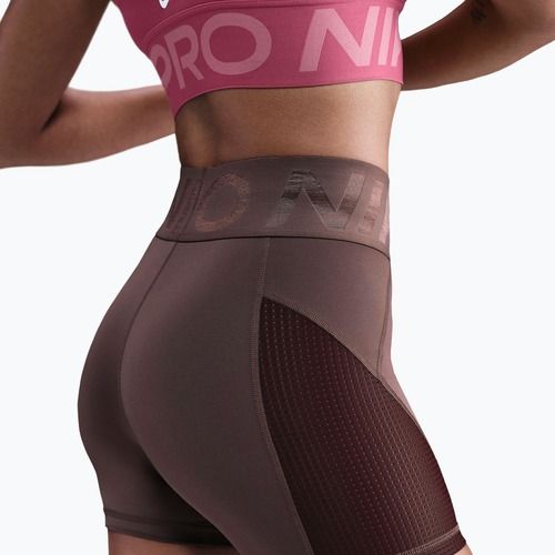 Pantaloni scurți pentru femei Nike Pro Sculpt High Waisted 5" Biker tattoo/burgundy crush/white