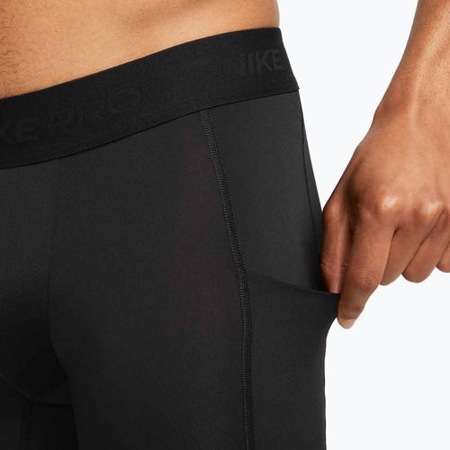 Pantaloni scurți de antrenament pentru bărbați Nike Pro Dri-Fit Fitness Long black/white