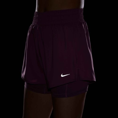 Pantaloni scurți pentru femei Nike One Dri-Fit High-Waisted 3" 2In1 light magenta/white