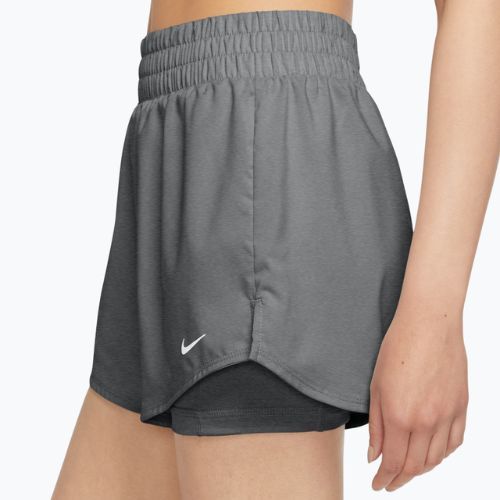 Pantaloni scurți pentru femei Nike One Dri-Fit High-Waisted 3" 2In1 smoke grey/heather/white