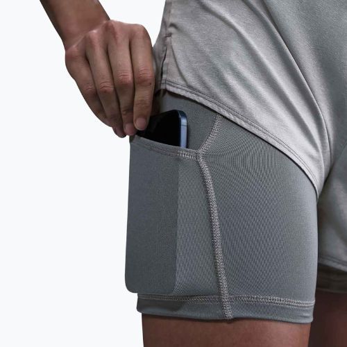 Pantaloni scurți pentru femei Nike One Dri-Fit High-Waisted 3" 2In1 smoke grey/heather