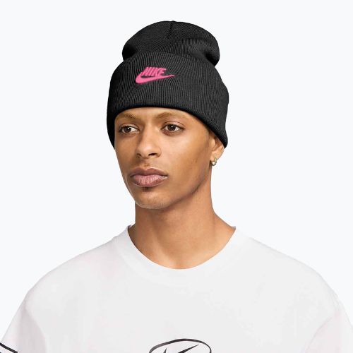 Căciulă de iarnă Nike Peak Futura Beanie black/pinksicle