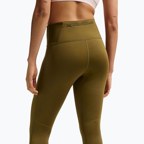 Colanți de alergare pentru femei Nike Tempo High-Waisted 7/8 olive flak