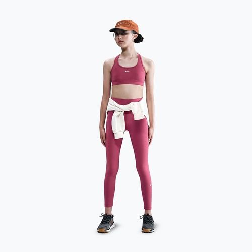 Colanți pentru copii Nike One Dri-Fit High-Waisted sweet beet/white