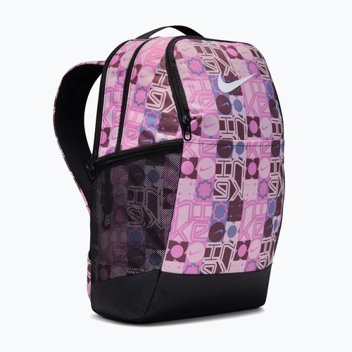 Rucsac de antrenament Nike Brasilia 9.5 24 l negru/roz spumă/alb