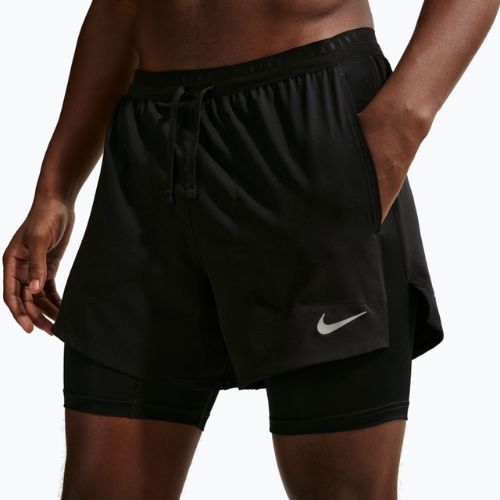 Pantaloni scurți de alergare pentru bărbați Nike Stride Dri-Fit Hybrid 5" black