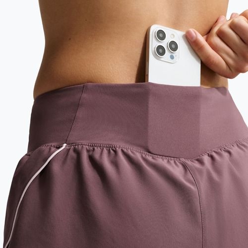 Pantaloni scurți de alergare pentru femei Nike Tempo Swoosh Dri-Fit Mid-Rise Brief-Lined tattoo/pin foam