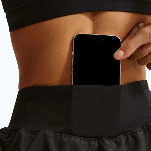 Pantaloni scurți de alergare pentru femei Nike Tempo Swoosh Dri-Fit Mid-Rise Brief-Lined black/white