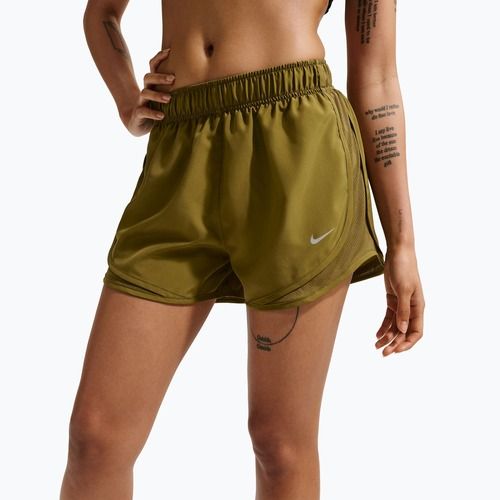 Pantaloni scurți de alergare pentru femei Nike Tempo Dri-Fit Mid-Rise Olive Flak/Olive Flak
