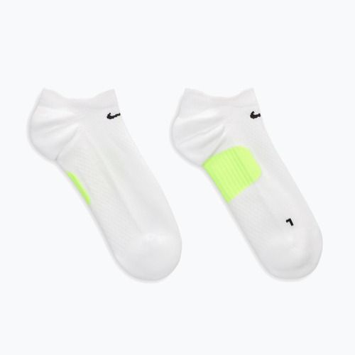 Șosete Nike Running Midweight No-Show white/volt/black
