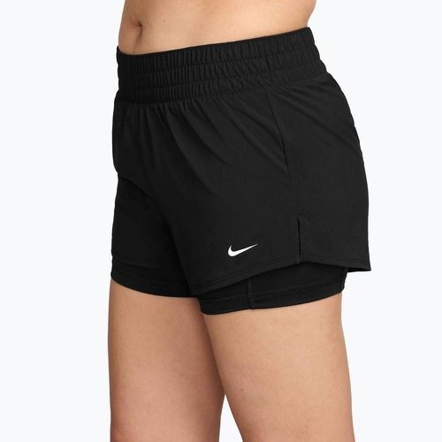 Pantaloni scurți de alergare pentru femei Nike One Dri-FIT 2IN1 black/white