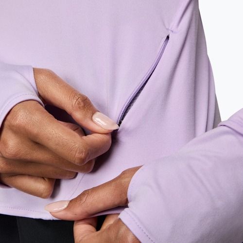 Longsleeve de alergare pentru femei Nike Swift Dri-Fit UV 1/4-Zip violet mist