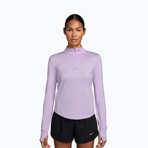 Longsleeve de alergare pentru femei Nike Swift Dri-Fit UV 1/4-Zip violet mist