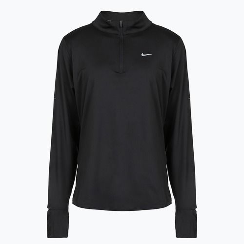 Longsleeve de alergare pentru femei Nike Swift Dri-FIT UV 1/4-Zip Plus Size black