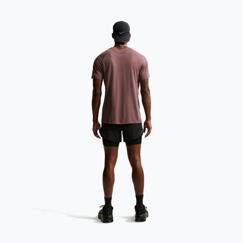 Tricou de alergare pentru bărbați Nike Stride Dri-Fit ADV tattoo/burgundy crush