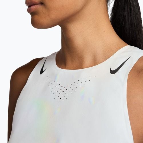 Top de alergare pentru femei Nike AeroSwift Dri-Fit ADV Cropped Tank Top off-white/black